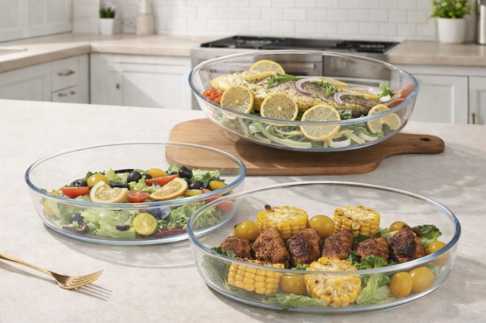 ClearServe Glass Bowl Set – 3 Pieces