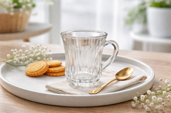 Crystal Charm Tea Cups Set – 6 Pieces