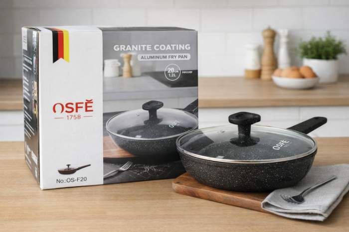 Osfe GraniteChef Fry Pan 20cm with Lid