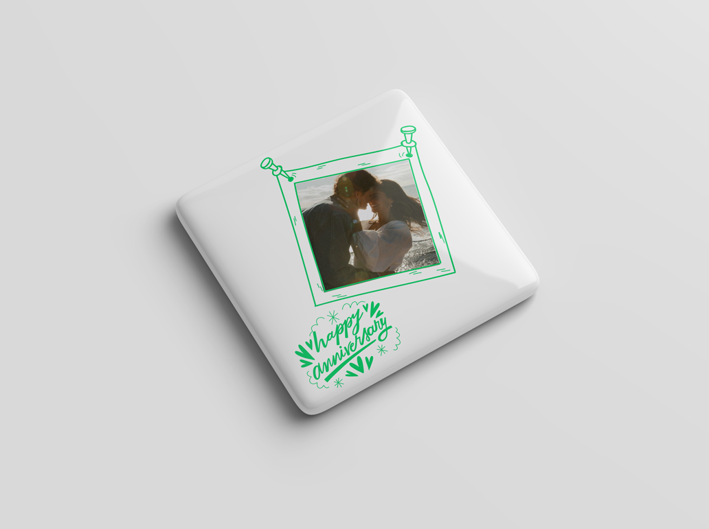 Personalized Photo Anniversary Magnet