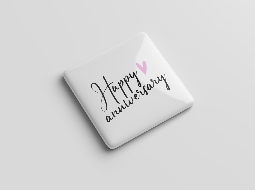 Elegant Happy Anniversary Magnet