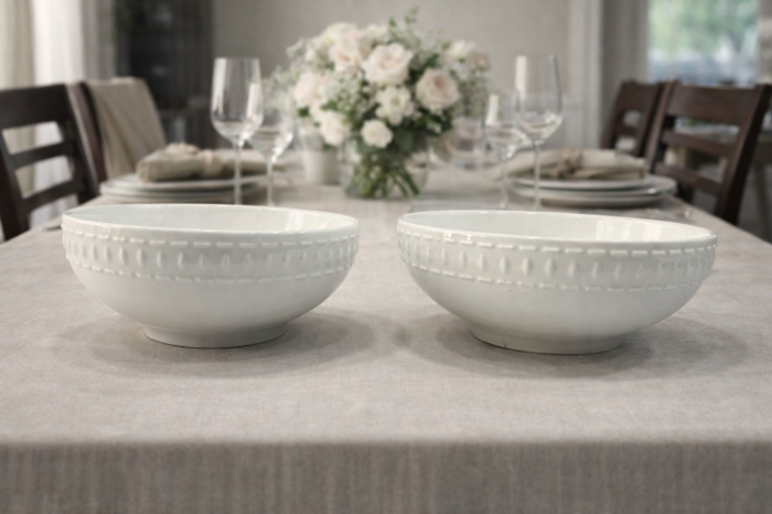 Classic Embossed Serving Bowl