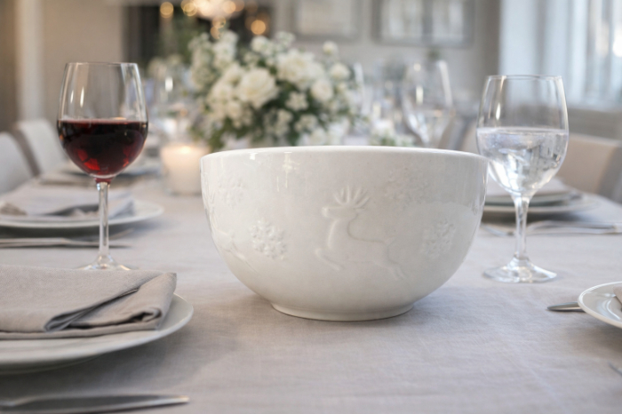 Classic Relief Ceramic Bowl