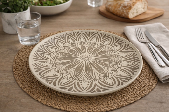 Ornate Pattern Serving Plate