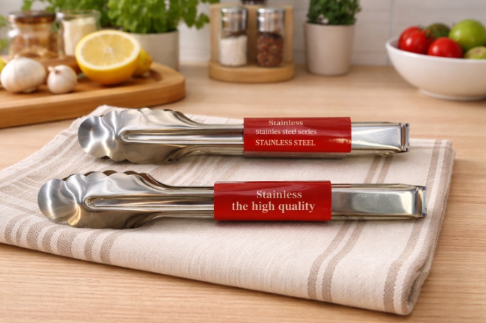 GripEase Stainless Steel Tongs