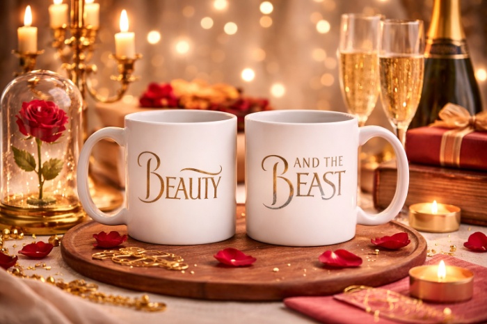 Beauty & The Beast Couple Mug Set