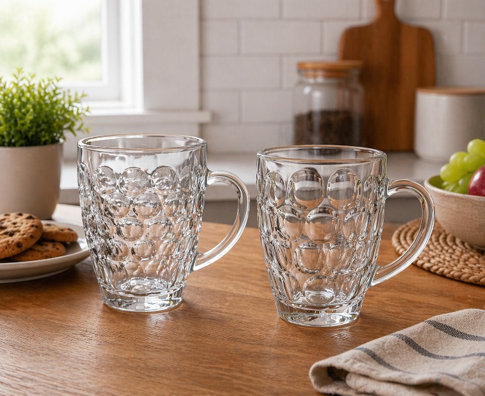 CrystalDot Glass Mug