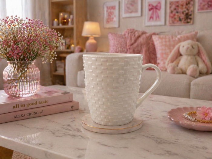 Ivory Weave Texture Mug