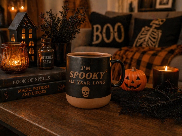 Spooky Vibes Skull Mug