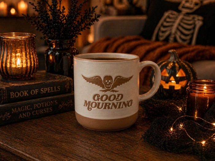 Good Mourning Skull Mug