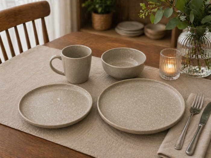 Natural Stone Speckle Dinnerware Set