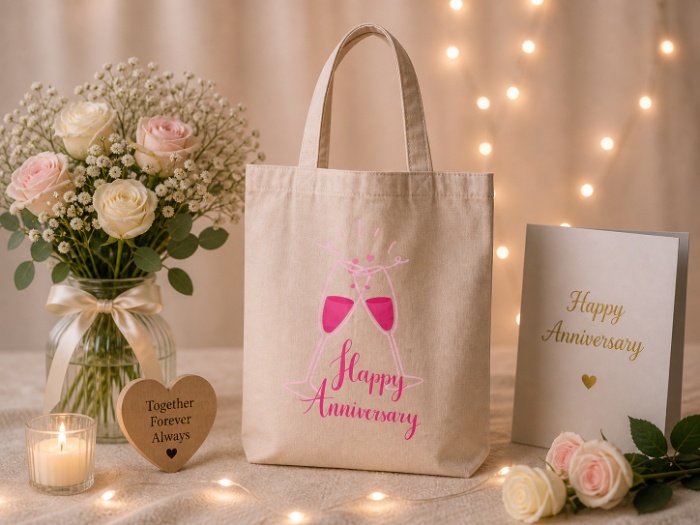 Cheers to Love Anniversary Tote Bag