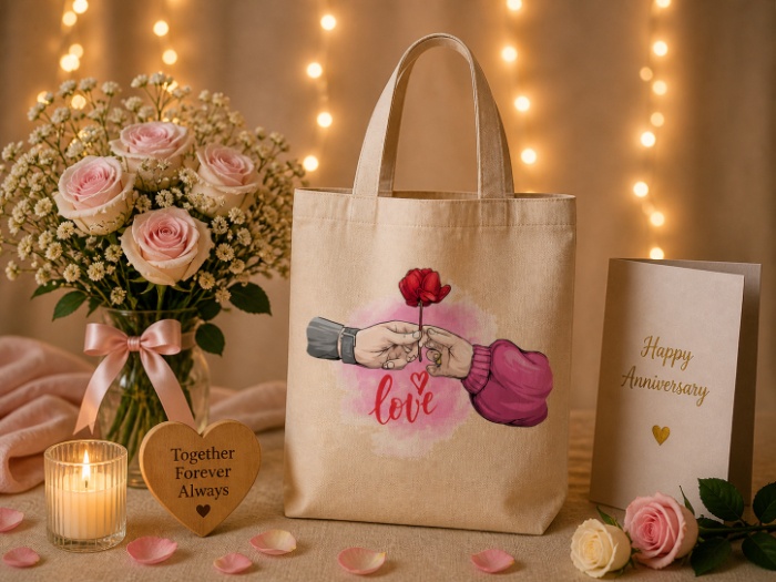 Love Exchange Rose Tote Bag