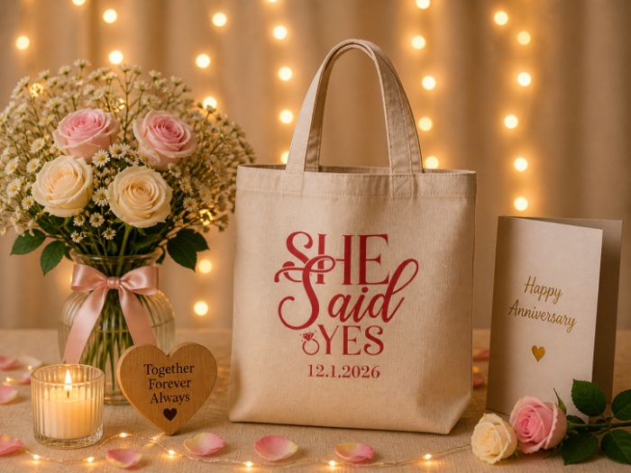 She Said Yes Engagement Tote Bag