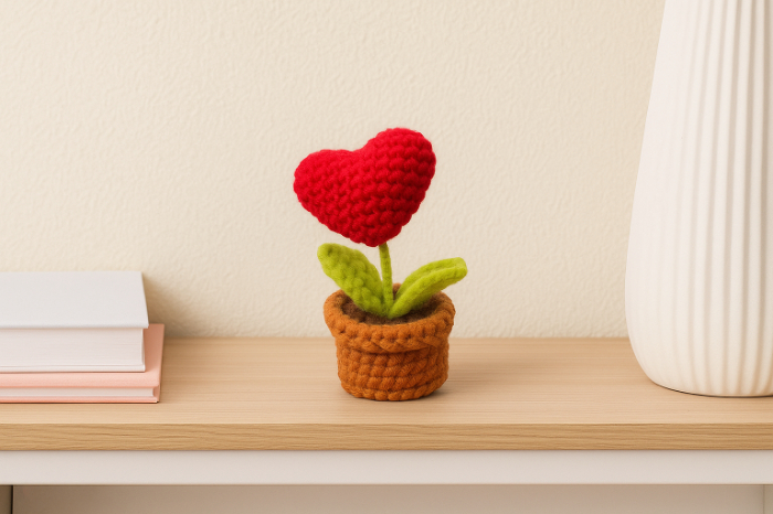 HeartBloom Crochet Plant 