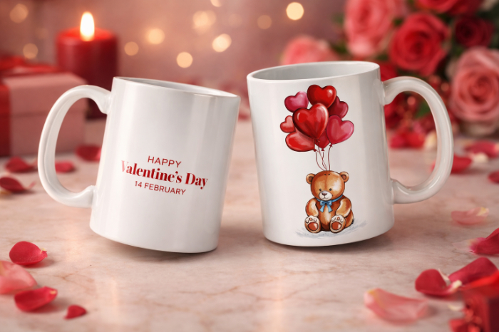 Valentine’s Day Love Mug – Multiple Romantic Design Options