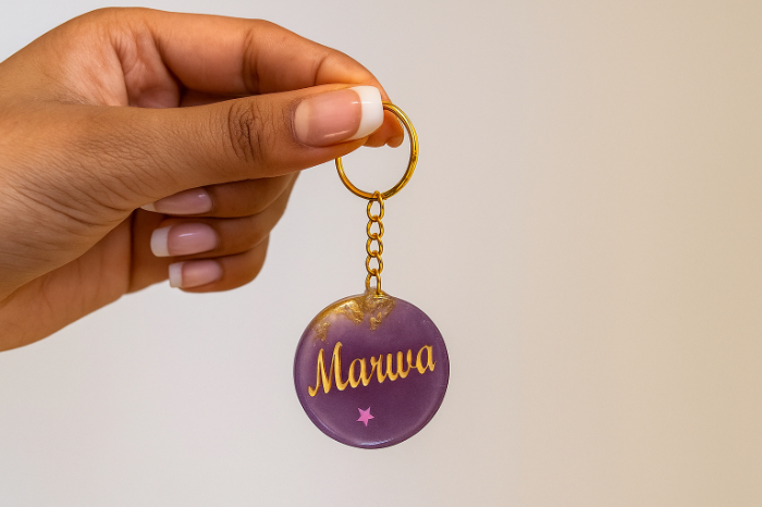 Spark Resin Keychain
