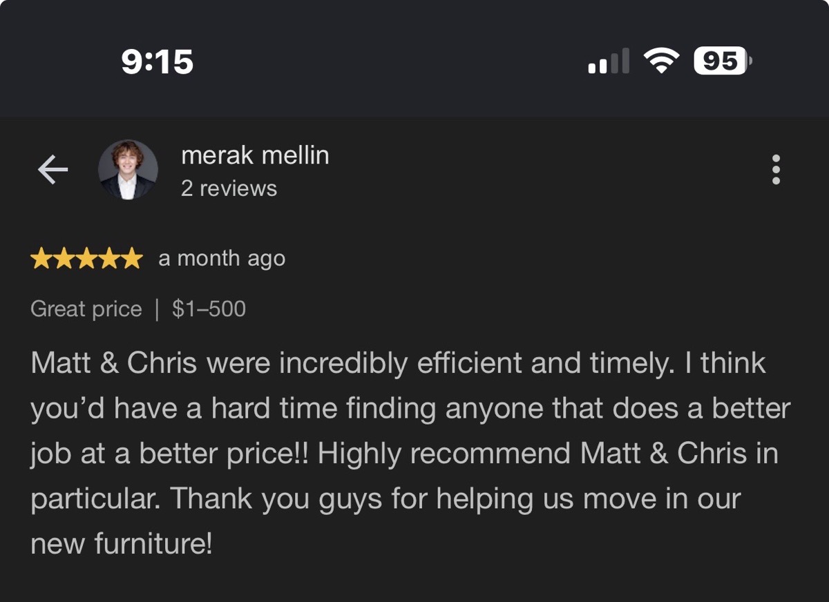 Moving & Delivery — Matt Pacheco