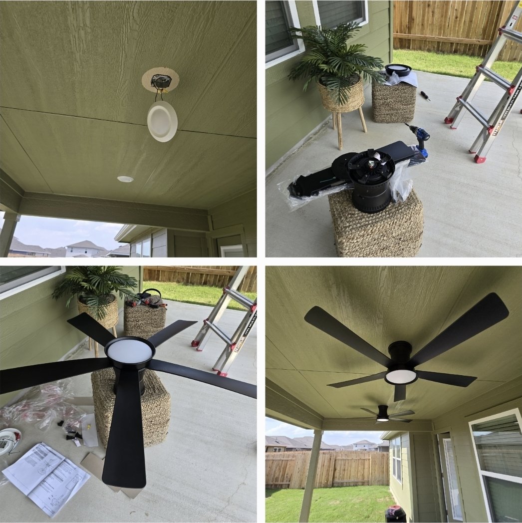 Installation of ceiling fans — AL DEX Renovation LLC