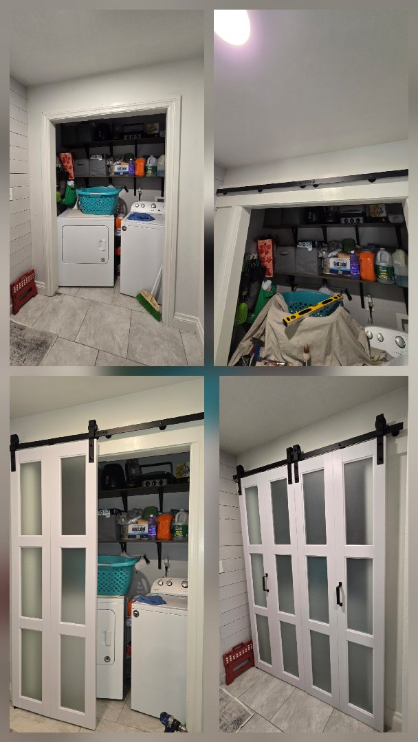 Installation of a hanging door — AL DEX Renovation LLC