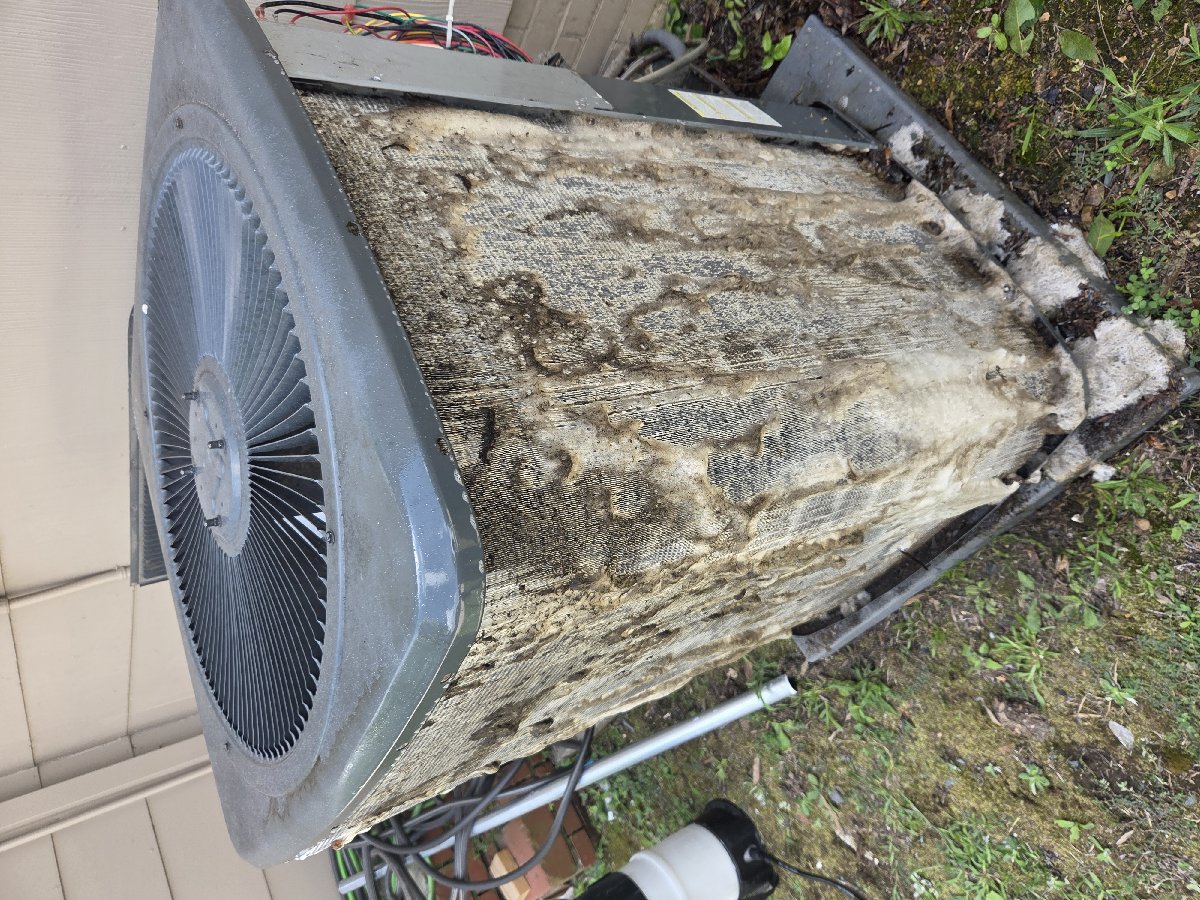 "Preventive maintenance and cleaning of outdoor condensing unit. — Santo