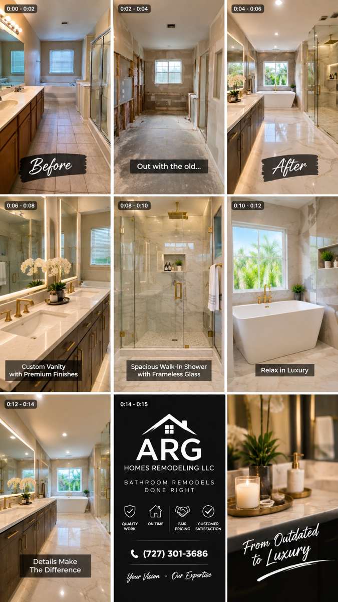 bath remodel — Arg homes remodeling llc