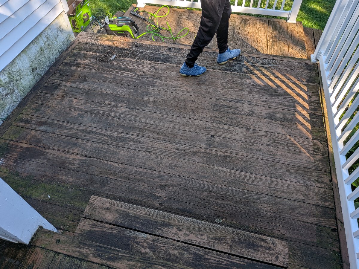 exterior paint and deck staining pictures before and after — Raymond Russell