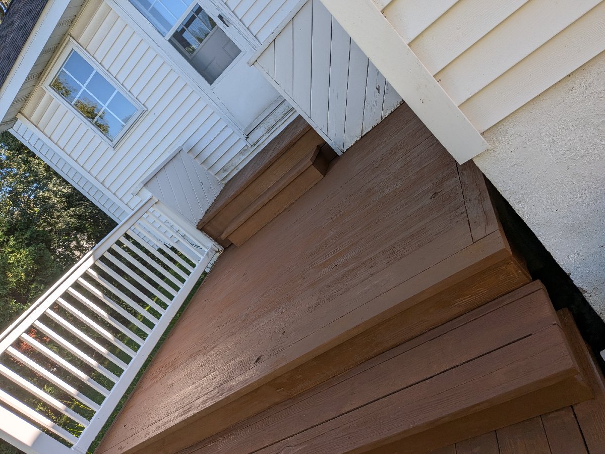 exterior paint and deck staining pictures before and after — Raymond Russell