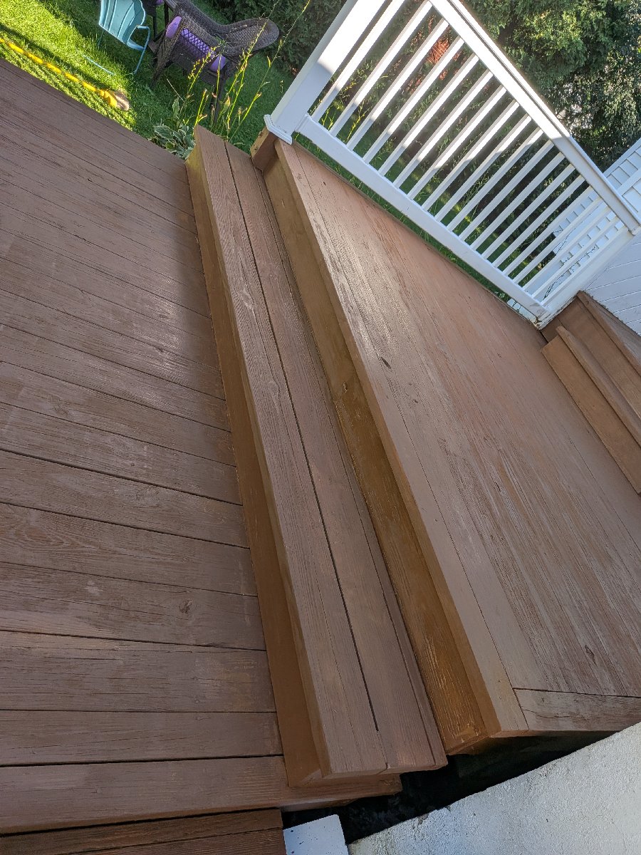 exterior paint and deck staining pictures before and after — Raymond Russell
