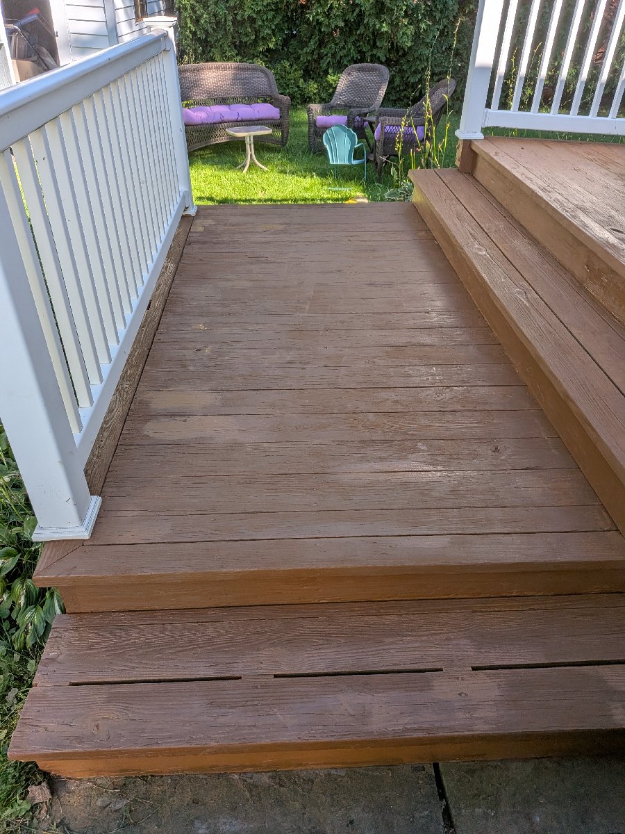 exterior paint and deck staining pictures before and after — Raymond Russell