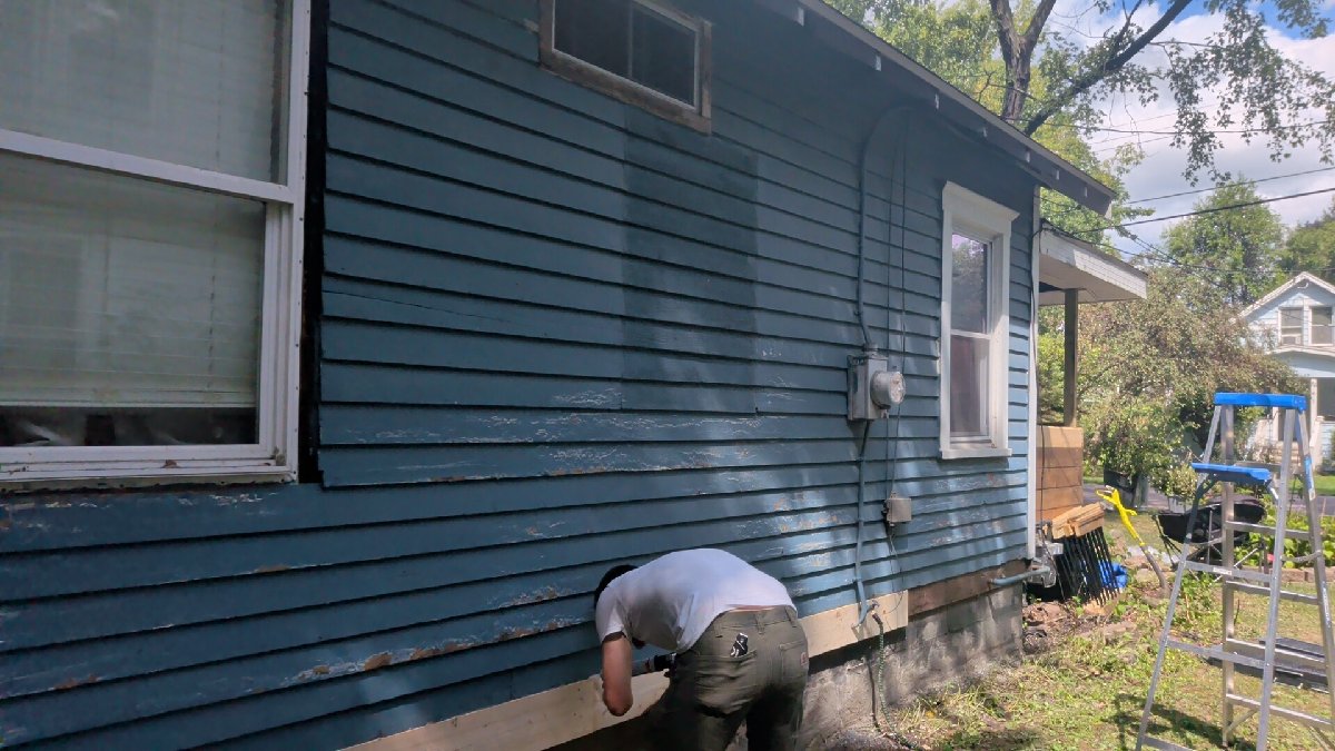 exterior paint and deck staining pictures before and after — Raymond Russell