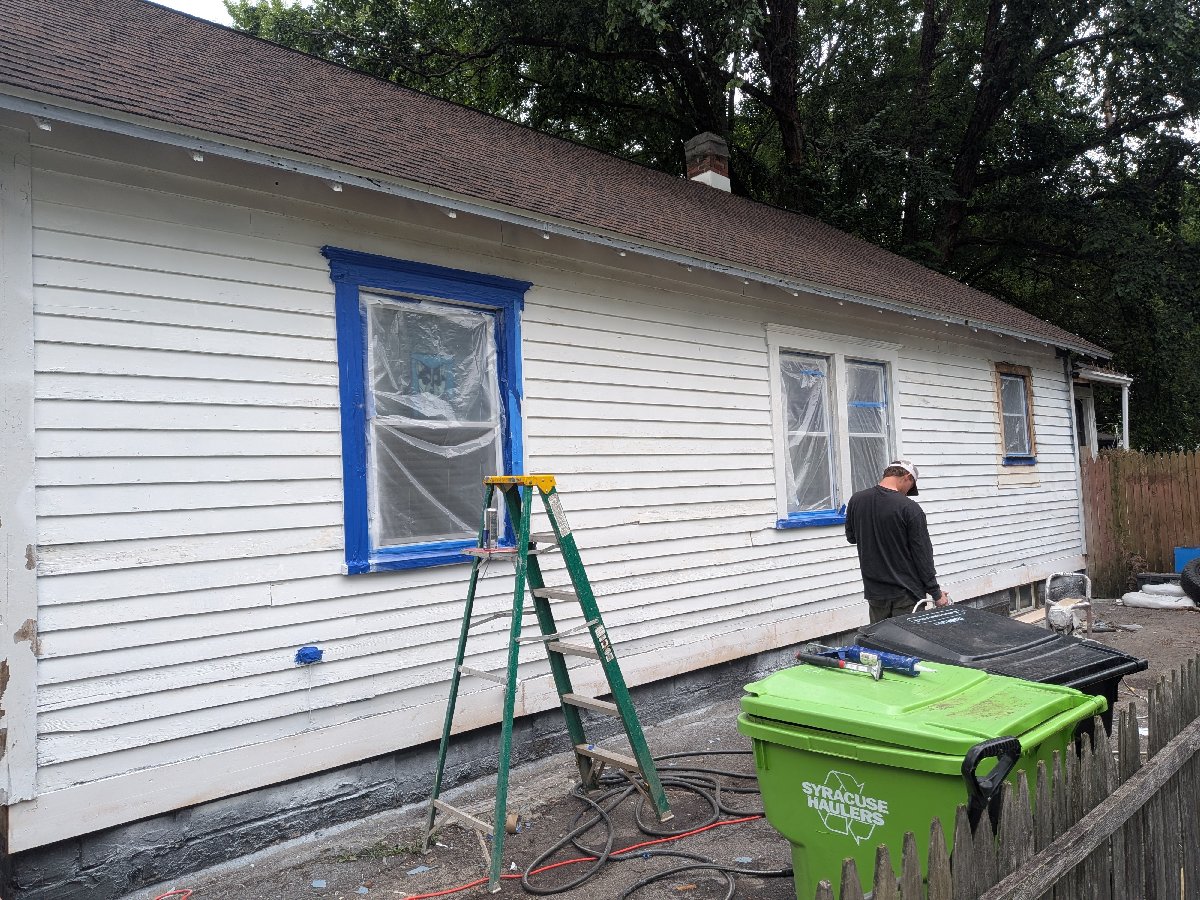 exterior paint and deck staining pictures before and after — Raymond Russell
