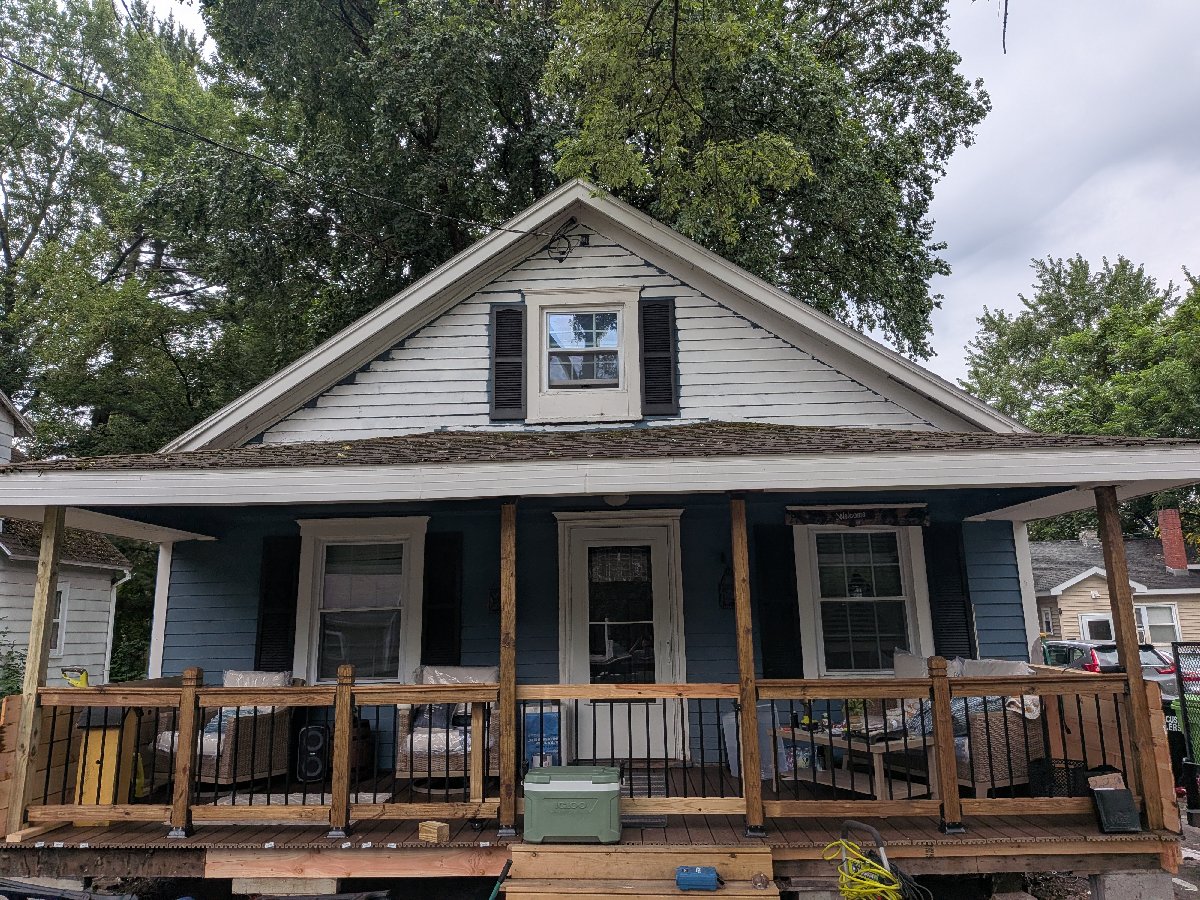 exterior paint and deck staining pictures before and after — Raymond Russell
