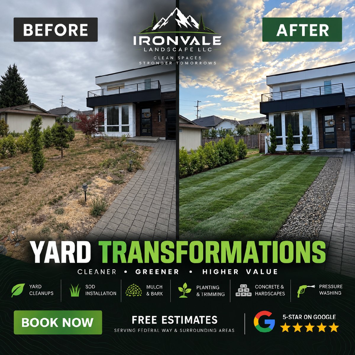 lawn renovation — Iron Vale