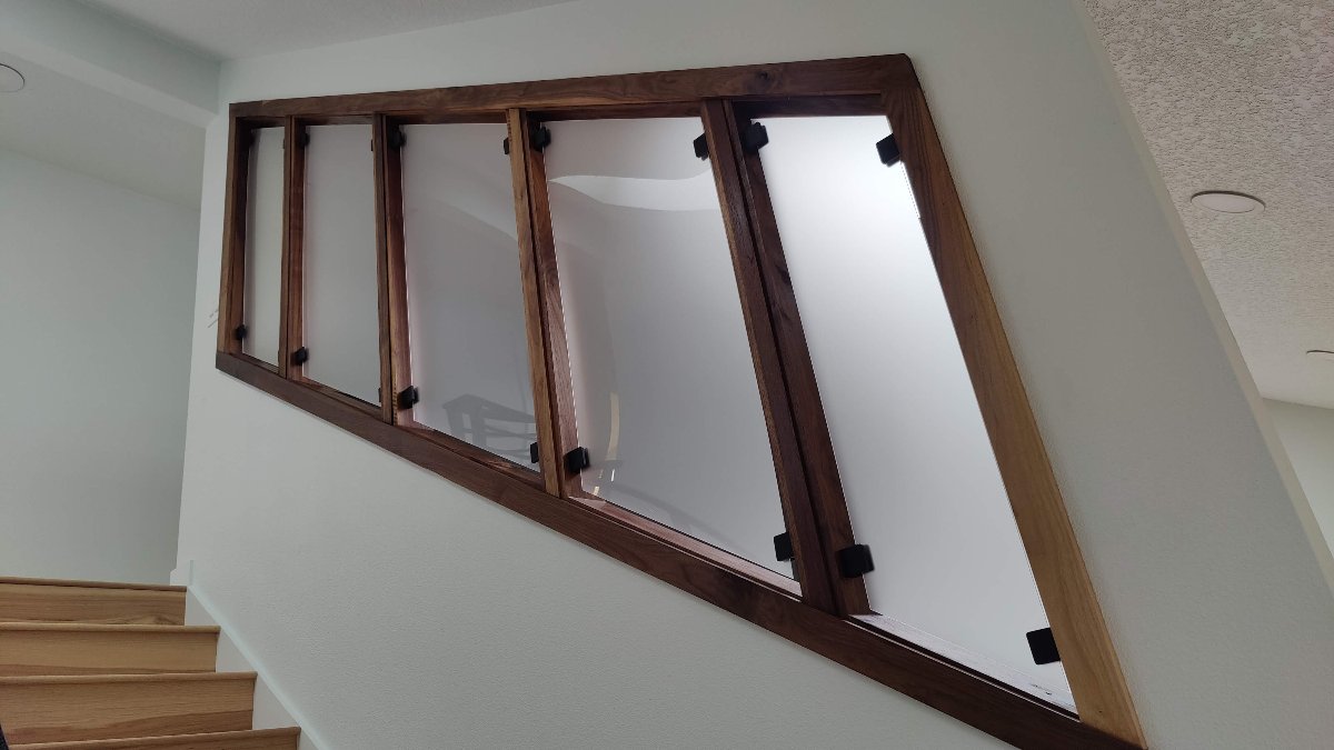 Custom Frosted Stairway Windows — Joshua Franklin