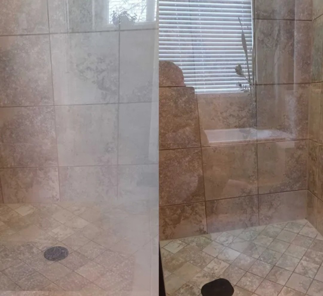 Glass Shower Door Deep Cleaning — Dianna Ames