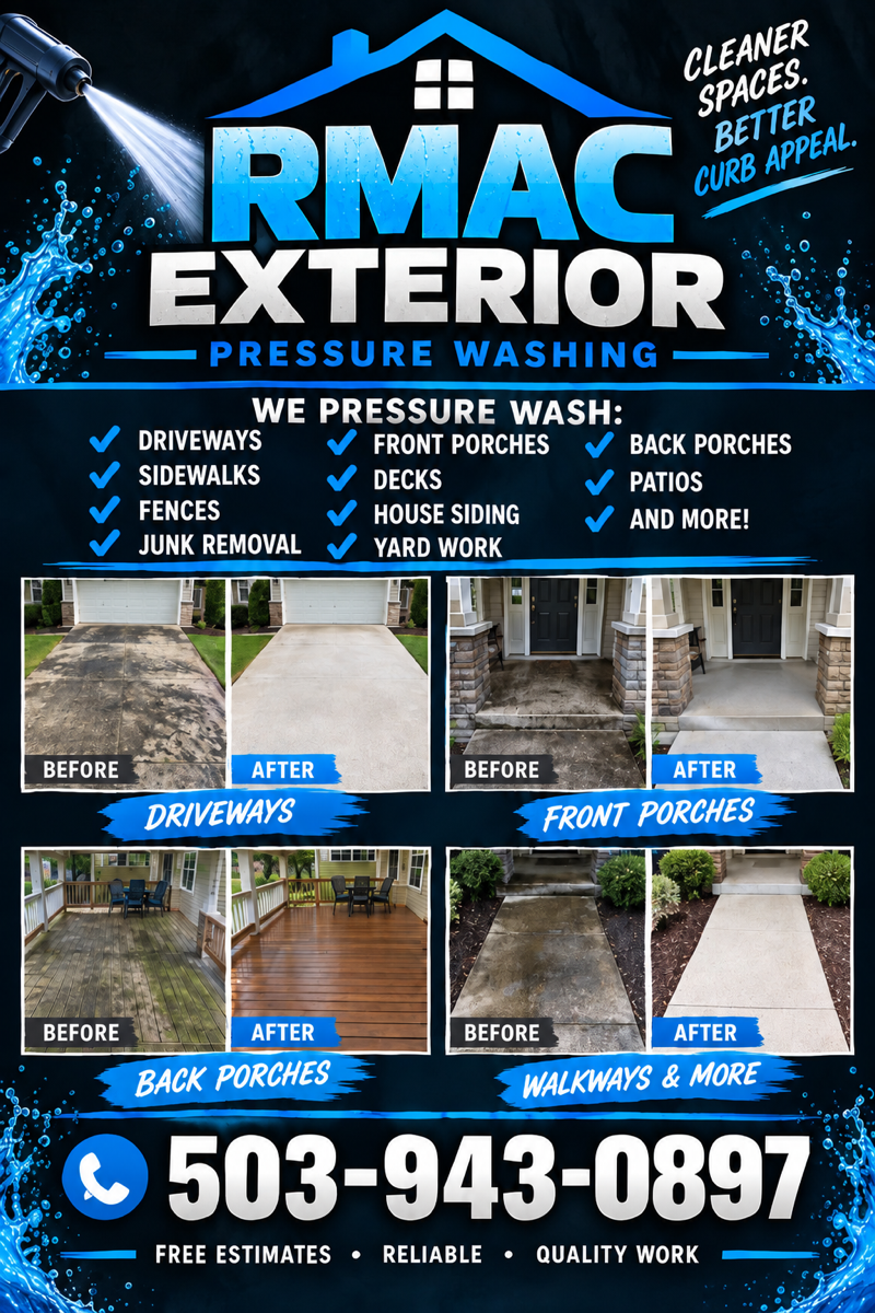 pressure washing — Conley Maciag
