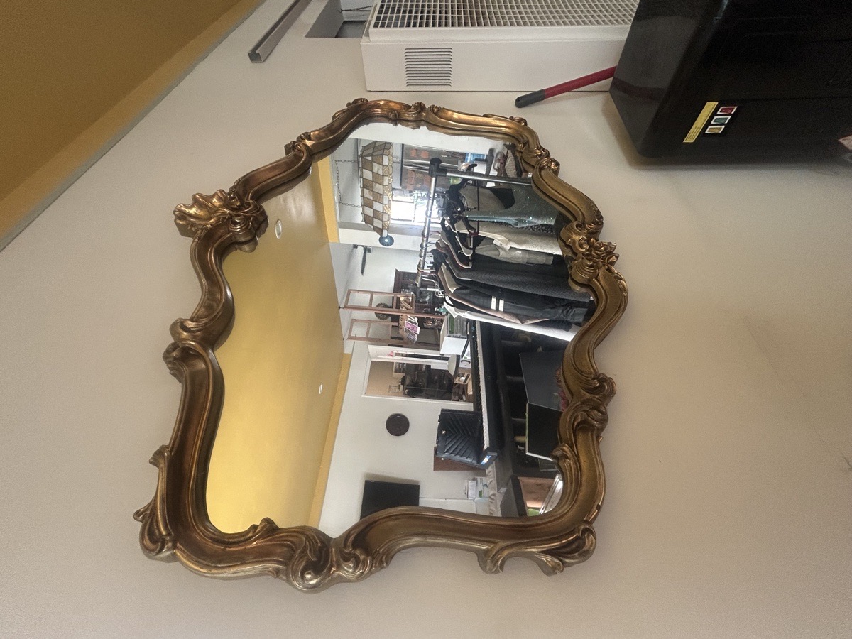 Mounted large mirror — Hannah