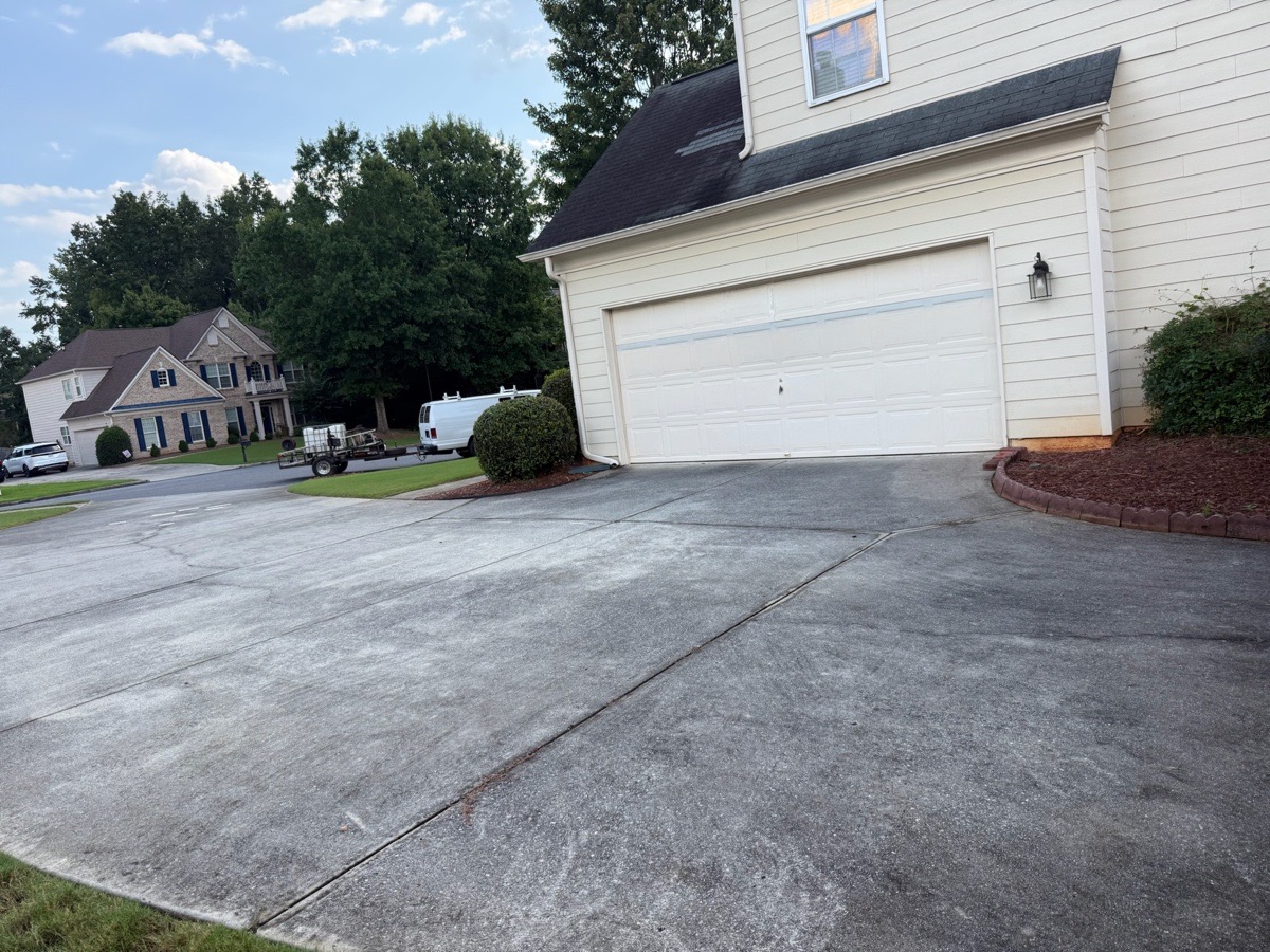 Pressure Washing Before and After — Angel 