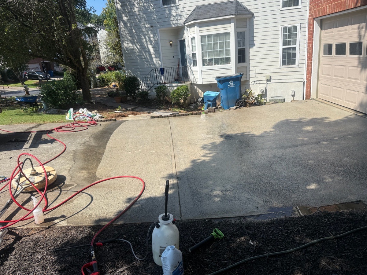 Pressure Washing Before and After — Angel 
