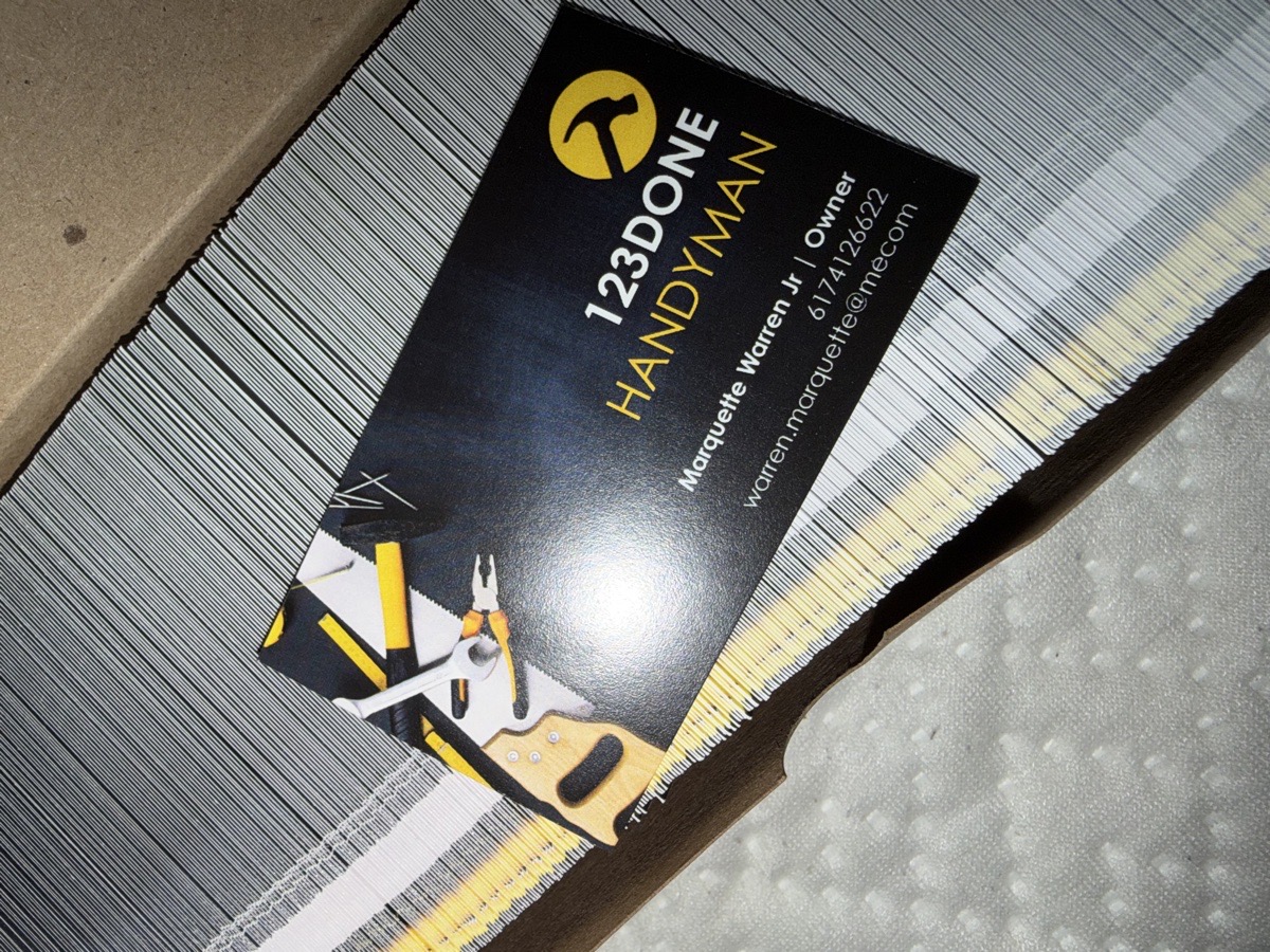 creating business cards — Marquette Warren