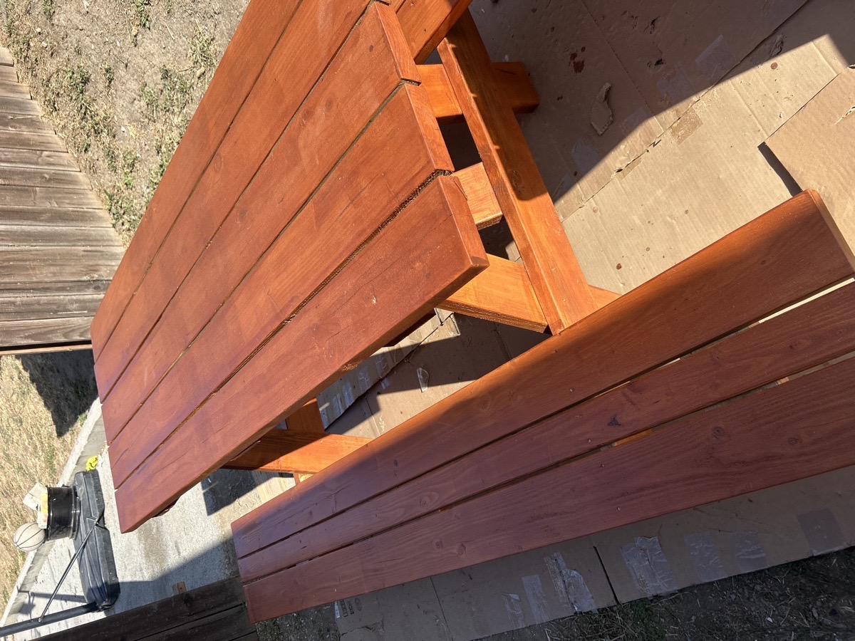 two picnic tables for a friend — Kyle