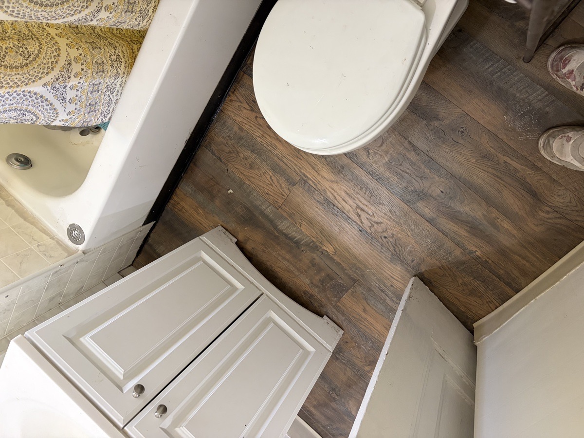 small bathroom floor remodel — Dominic Boscarello