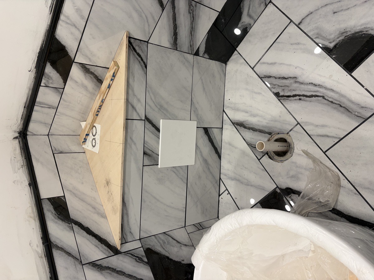 bathroom floor wall and shower install — Dominic Boscarello