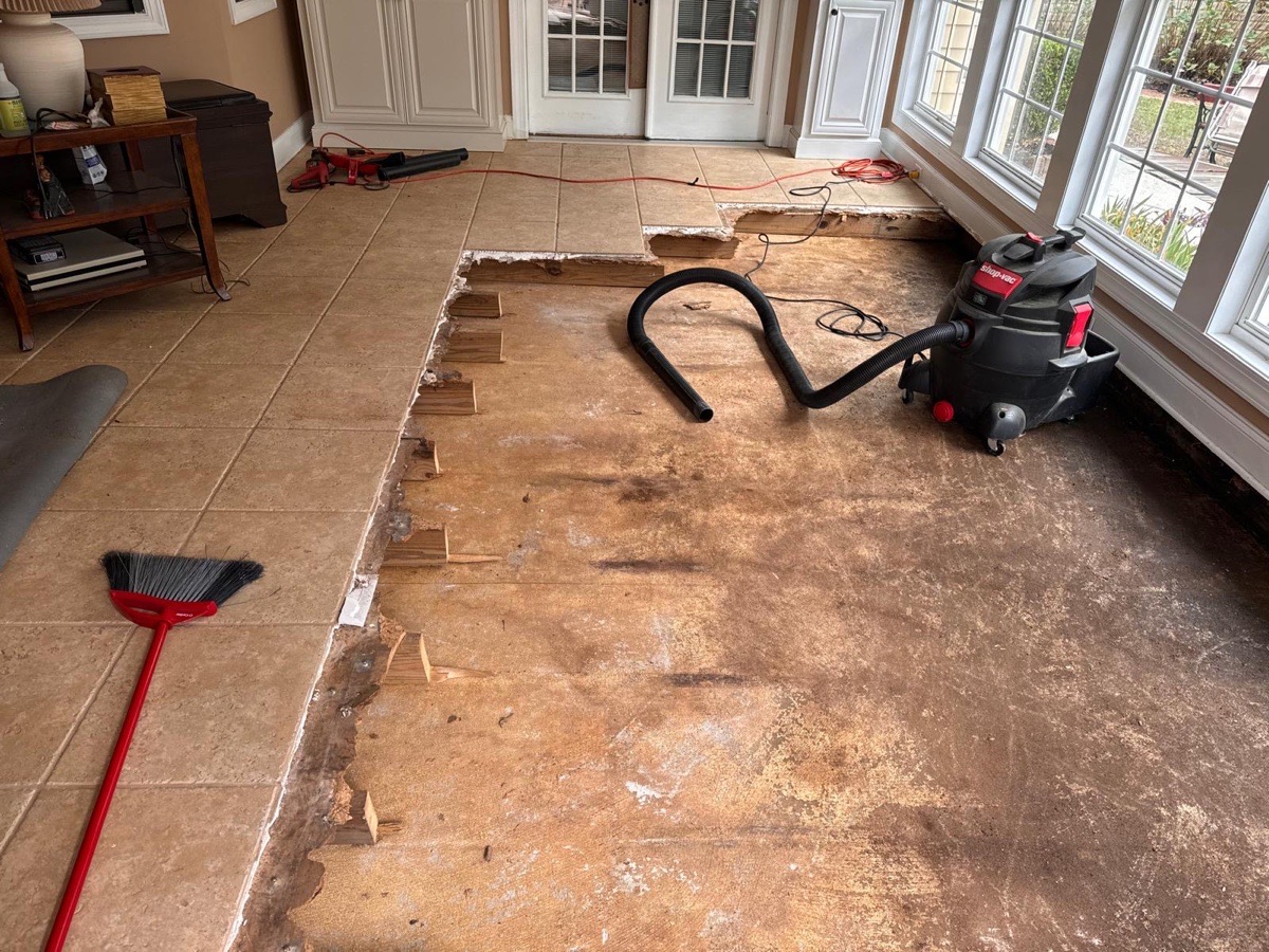 putting new tile — Robert miller