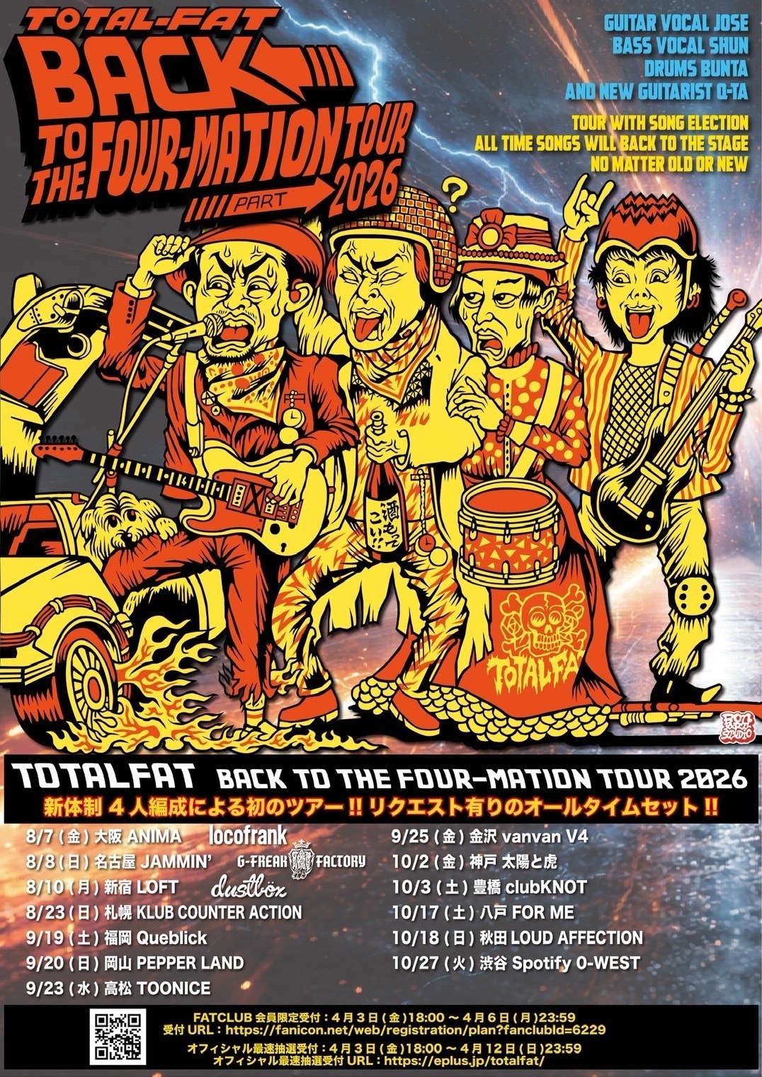 TOTALFAT “BACK TO THE FOUR-MATION TOUR 2026” 写真 1