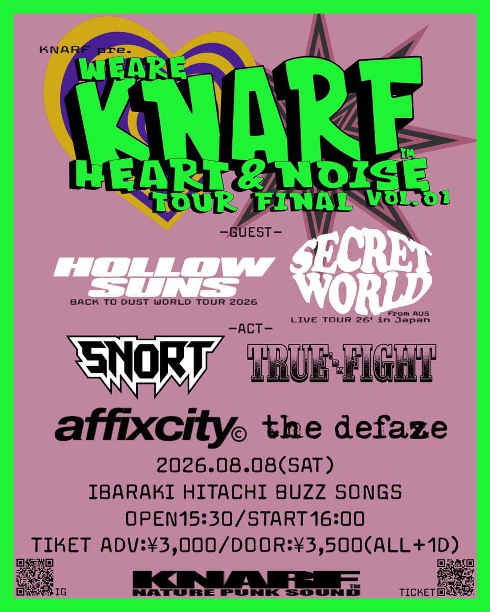 WE ARE KNARF HEART & NOISE TOUR FINAL Vol.01 写真 1
