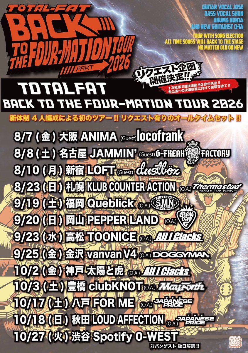 BACK TO THE FOUR-MATION TOUR 2026 写真 1