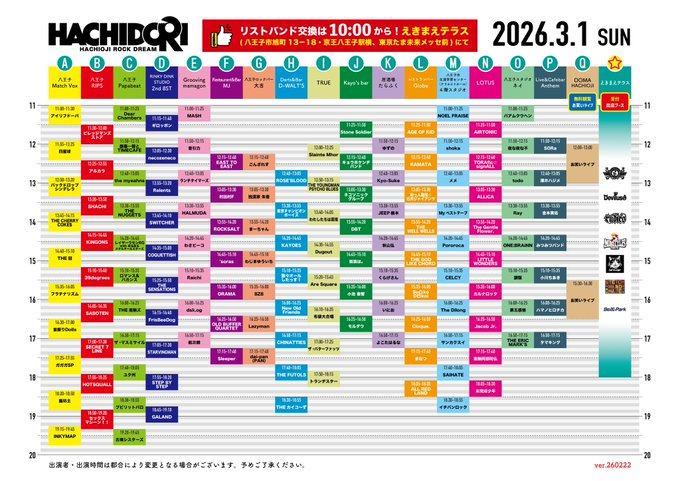 HACHIDORI2026 -HACHIOJI ROCK DREAM- 写真 2