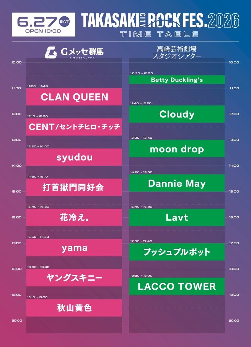 "TAKASAKI CITY ROCK FES. 2026" 写真 1